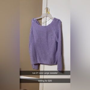 purple sweater